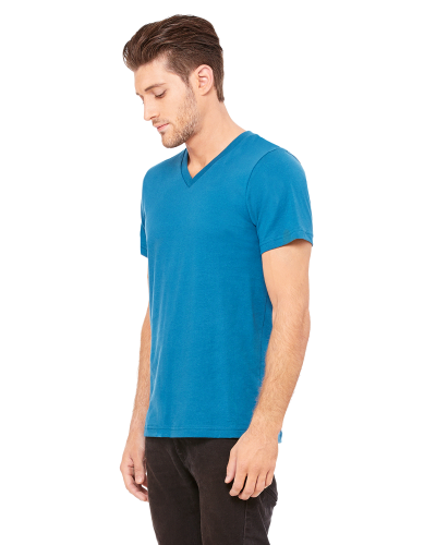 DEEP TEAL Unisex Jersey Short-Sleeve V-Neck T-Shirt by Bella + Canvas ...